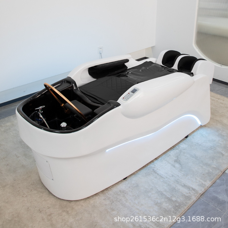 Automático inteligente masaje eléctrico lavabo cama multifuncional barbería tailandesa cama de irrigación barbería cama integrada image 6