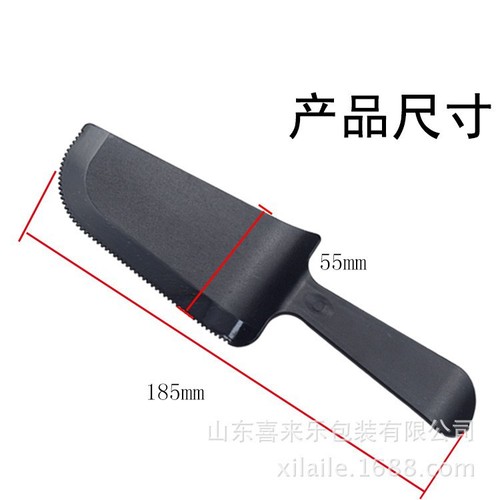 Disposable cake knife, cake tableware, knife, fork and plate wholesale, individually packaged, plastic serrated knife, thickened frosted spatula