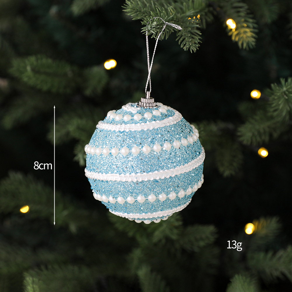 Bola de Navidad 8cm bola de espuma decoración del árbol de Navidad colgante bola colorida decoración de la ventana bola colgante decoración de Navidad se puede mezclar