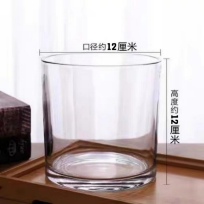 水培器皿郁金香水培瓶玻璃花盆植物花器花瓶正方形垫水小石头