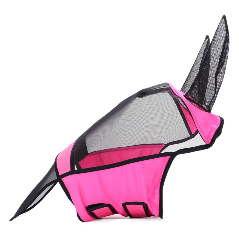 Трансграничная амазонская высокоэластичная ткань из лайкры, дышащая маска для лошади, антимоскитная защита от насекомых, укус мухи, чехол для головы лошади, конные принадлежности