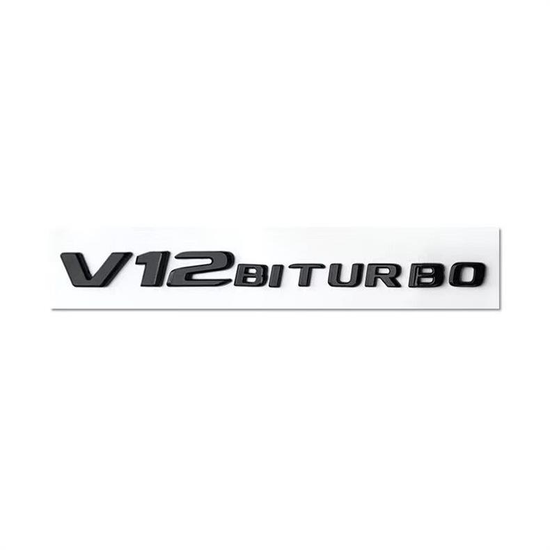 Suitable for Mercedes-Benz V8 BITURBO, side fender emblem, dual-turbo rear tail emblem, lettering, car sticker