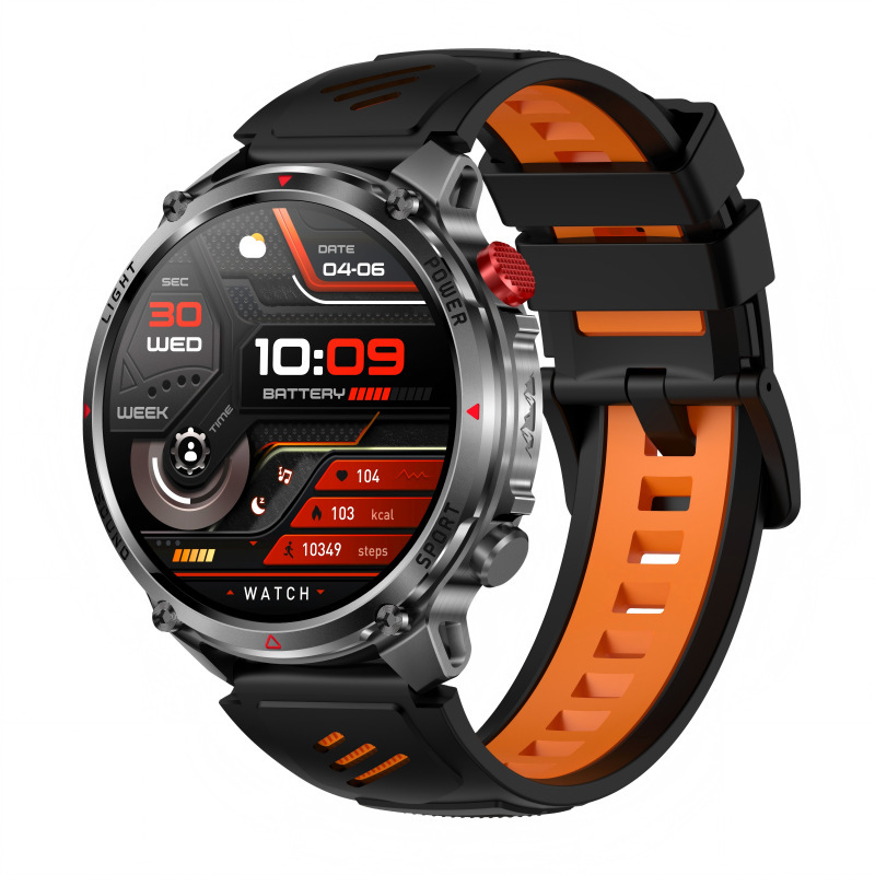 Ht45 (Tuo Bu) Flashlight, Compass, Sleep, Heart Rate, Blood Pressure Monitoring, Bluetooth Calling, Ai Sports Smart Watch