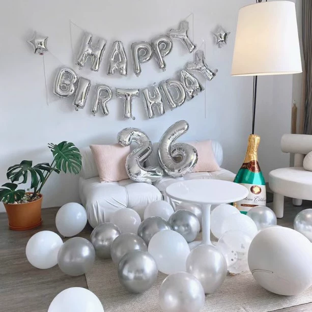 Праздничный шарик HappyBirthday английские буквы Happy Birthday, принадлежности для вечеринки алюминиевая пленка