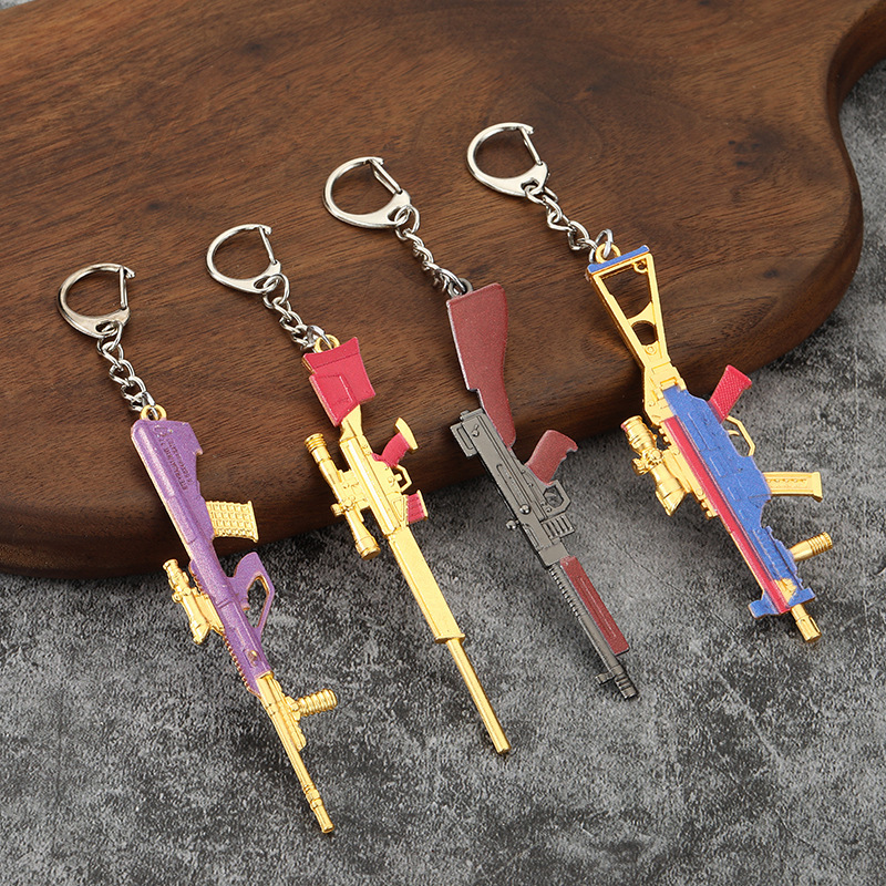 Jedi Peace Elite Anime Pubg Game Anime Alloy Model Gun Keychain Pendant Gift Toy Peripheral