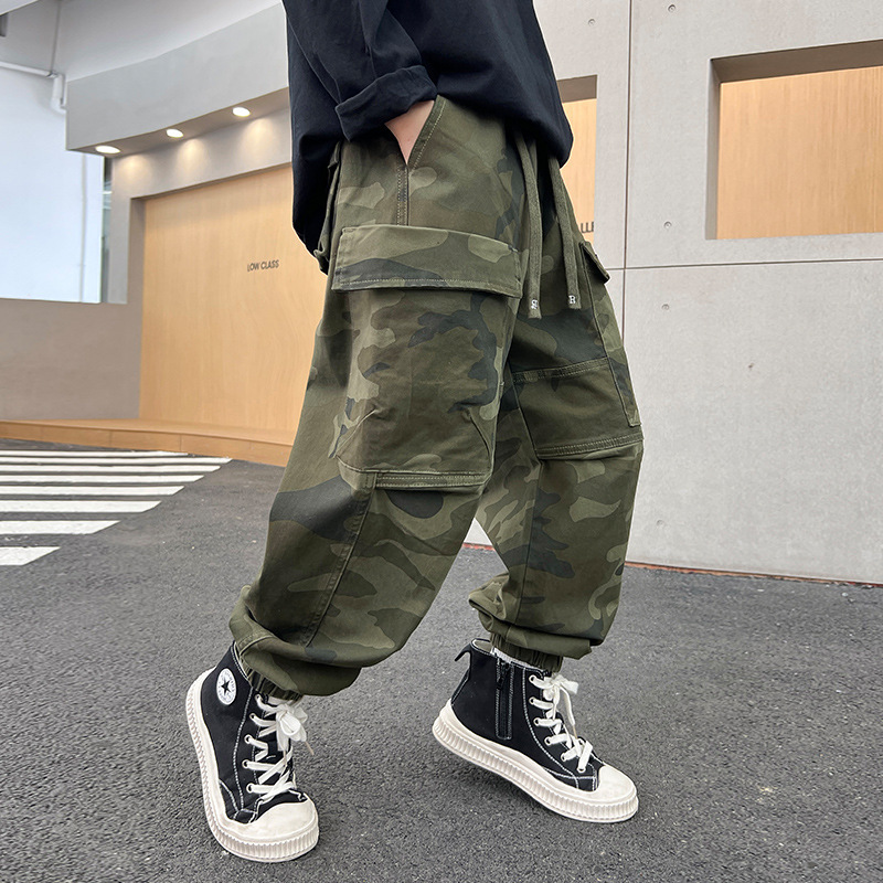 Boys' Camouflage Pants Spring and Autumn Children's Trendy Cargo Pants 2026 Autumn New Style Big Kids Jogger Sports Trousers Boys' Camouflage Pants Spring and Autumn Children's Trendy Cargo Pants 2026 Autumn New Style Big Kids Jogger Sports Trousers