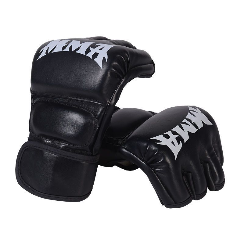 Adult professional boxing gloves for Sanda, Muay Thai, MMA, half-finger split-finger UFC fighting, sparring, and punching bag training