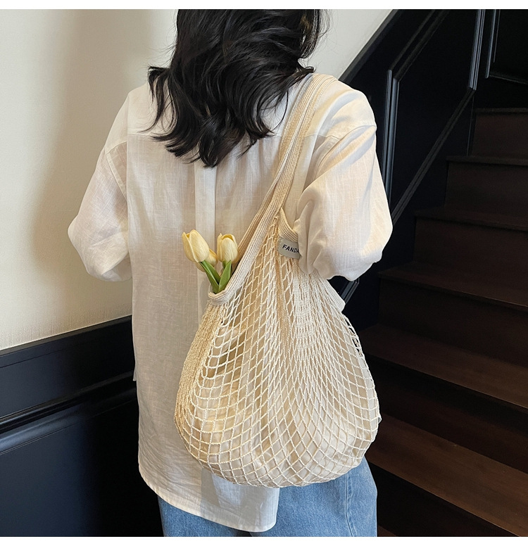 Lazy style large bag Women's 2025 new trendy and versatile single-shoulder bag with large capacity hollowed-out tote bag undefined
