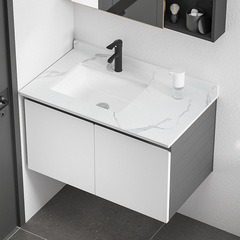 太空鋁浴室櫃組合加厚掛牆式洗手盆衛生間洗臉盆小戶型洗漱台輕奢