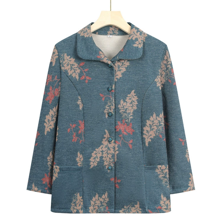 Весенняя бабушка с длинными рукавами для беременных среднего и пожилого возраста, тонкая верхняя одежда на весну и осень, женский топ 60-70 лет