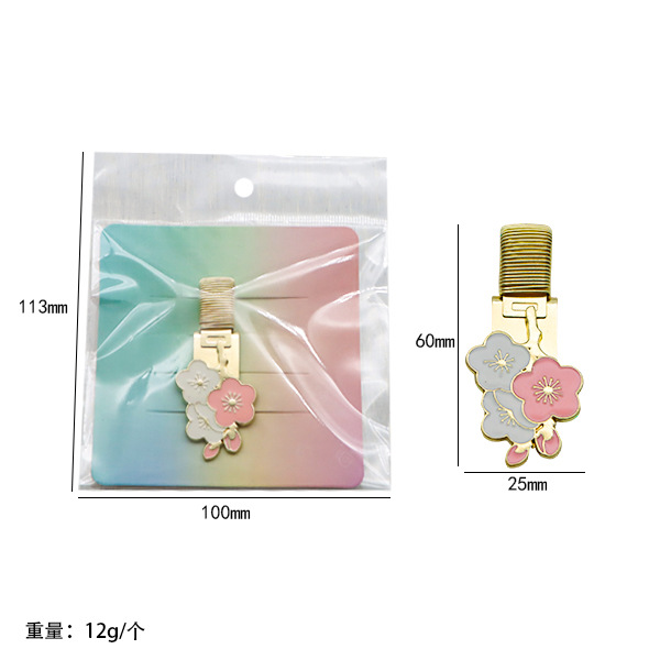 Pink cherry blossom pen clip