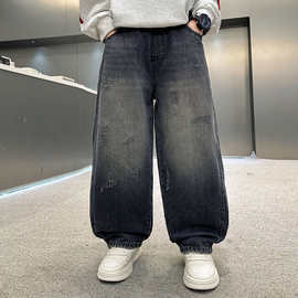 男童2026新款春秋季裤子中大童长裤秋天儿童裤子秋装休闲牛仔裤帅
