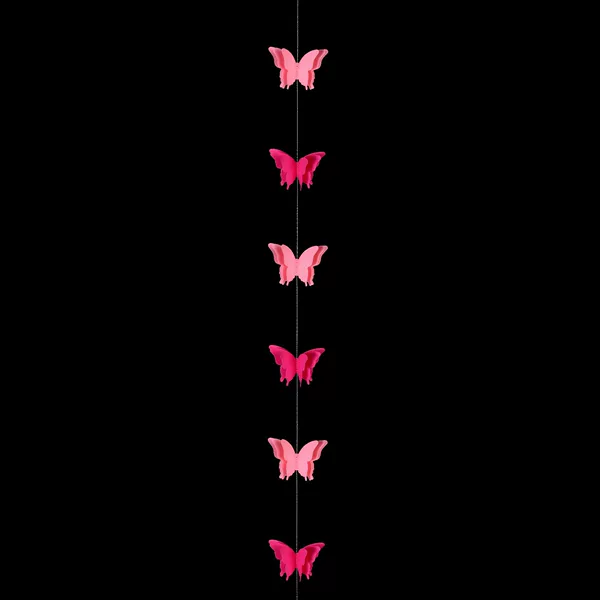 18 large gradient pink butterflies (2.8m)