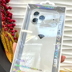 Apple 17 透明携帯電話ケース Sullada クリスタル PC ハードケース落下防止細穴高透明 iPhone16Pro に適しています