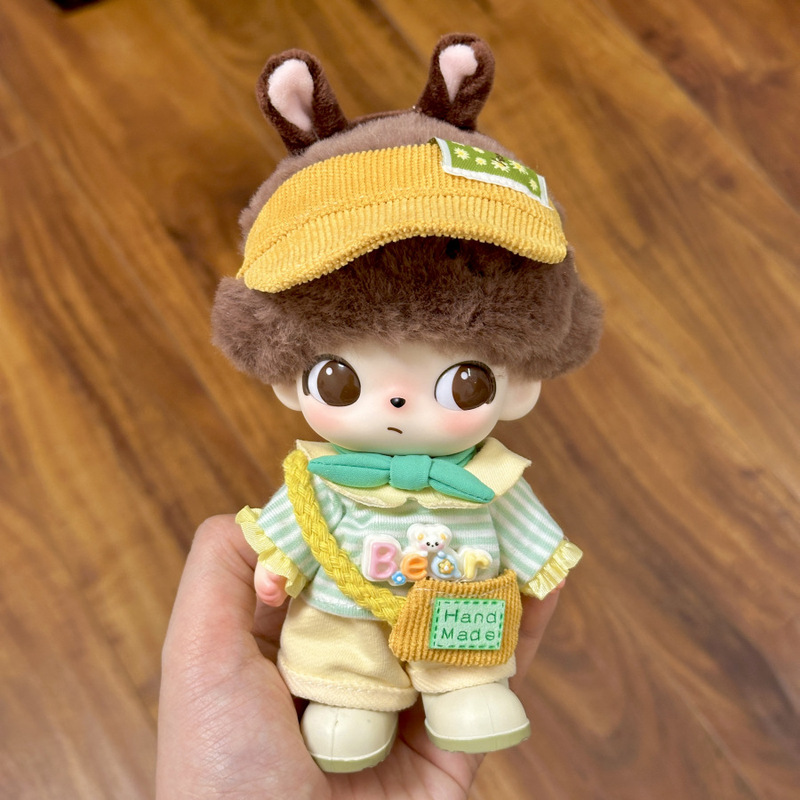 仅娃衣】DIMOO WORLD毛绒挂件衣服娃衣牛仔裤双拼背带裤套装着替|undefined