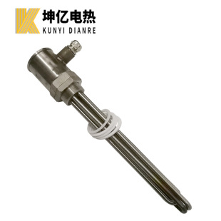 坤億電熱 法蘭電加熱器  絲扣加熱管   DN40DN50螺牙型水加熱管