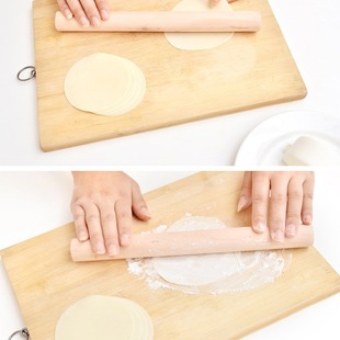 Household solid wood rolling pin kitchenware wood products dumpling skin rolling pin two yuan shop supply wholesale pressure stick