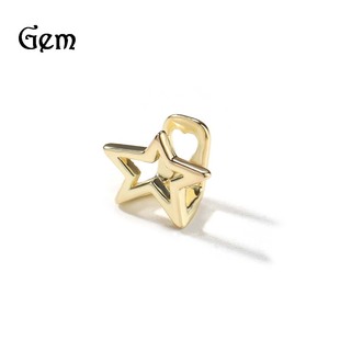 European and American Cross-border Niche Design Sense Hollow Five-pointed Star Braces Hip-hop Rap Trendsetters Simple Gold Braces Jewelry