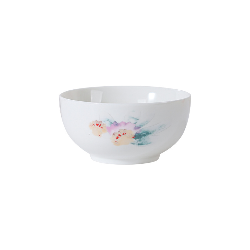 Conjunto de platos de alto nivel de sueño colorido tazón de sopa tazón de arroz de alta temperatura horneado flores tazón de cerámica tazón de fideos tazón de platos caseros