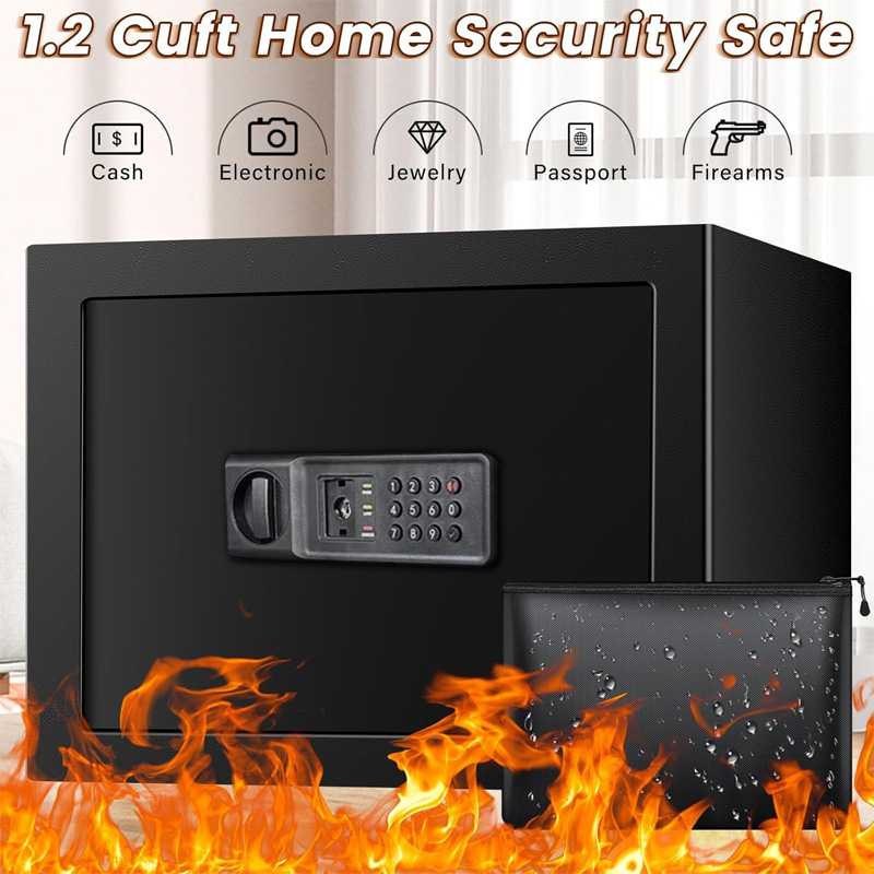 工厂直销枪保险柜枪箱密码款数字键盘手枪防盗保险箱欧美跨境枪盒