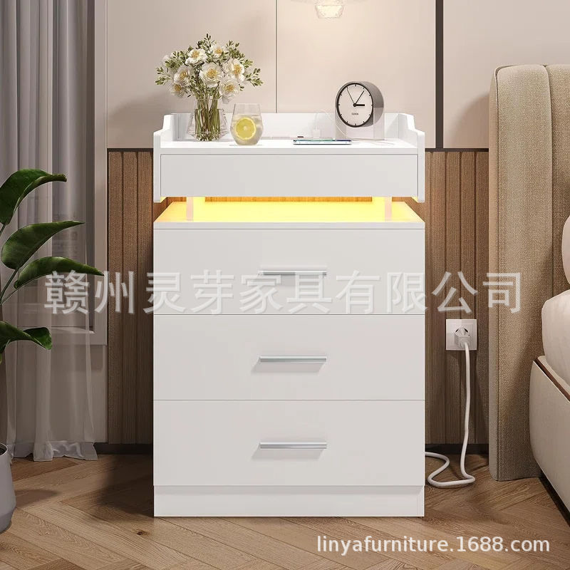 Amazon venta caliente de muebles de tablero con diodos luminosos recargables mesas de cama fábrica de comercio exterior al por mayor