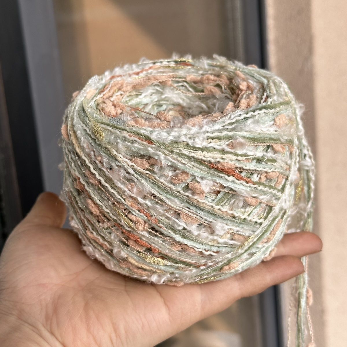 手混线处理 春意盎然 包包围巾帽子发夹线薄荷绿森系其他批发