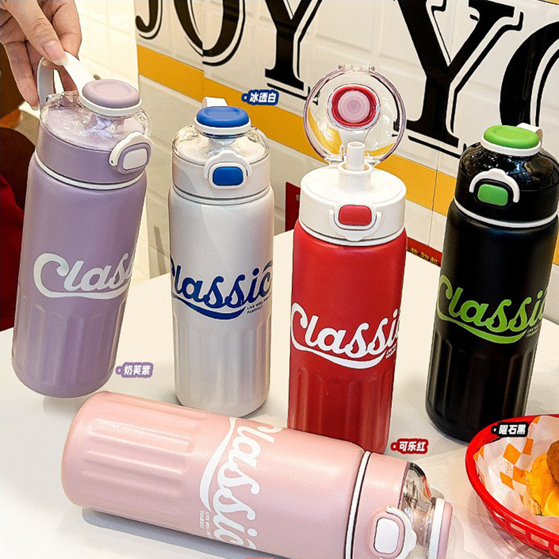 New Insulated Cup 316L Stainless Steel High-Looking Men's and Women's Sports Water Cup Large Capacity Straw Cold Water Cup New Insulated Cup 316L Stainless Steel High-Looking Men's and Women's Sports Water Cup Large Capacity Straw Cold Water Cup