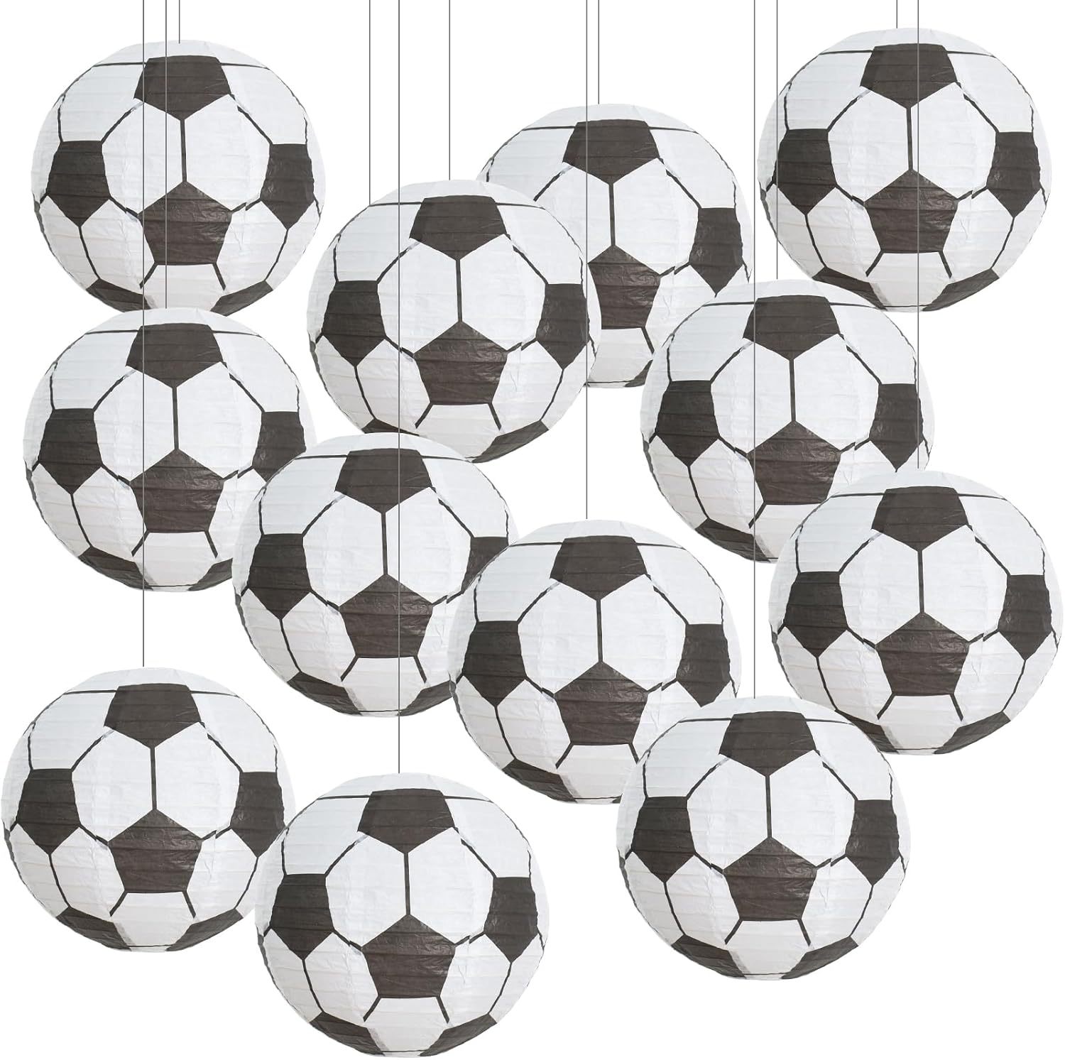 Factory Wholesale Printed Paper Lanterns for Football, Basketball, Baseball, Rugby, Sports Festivals, and Shopping Mall Decorations