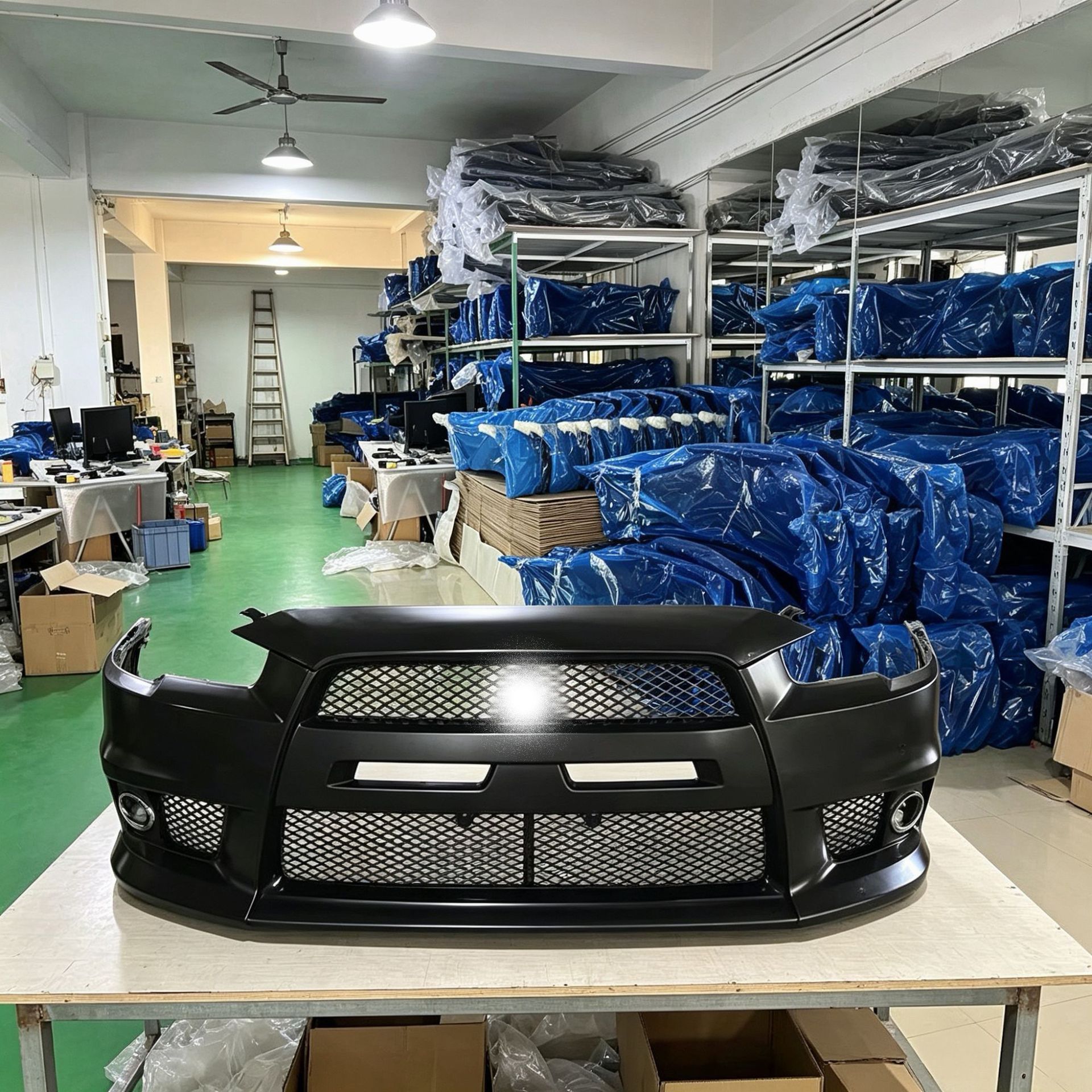 Suitable for Mitsubishi Lancer Modified Parts Evo10 Matte Front Bumper Surround, Car Exterior Parts Made of Pp Material