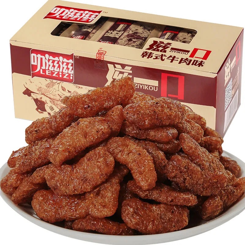 Lazi Zizi a mouthful of Korean vegetarian beef spicy soy meat fat beef 8090 after childhood nostalgic snacks Lazi Zizi a mouthful of Korean vegetarian beef spicy soy meat fat beef 8090 after childhood nostalgic snacks
