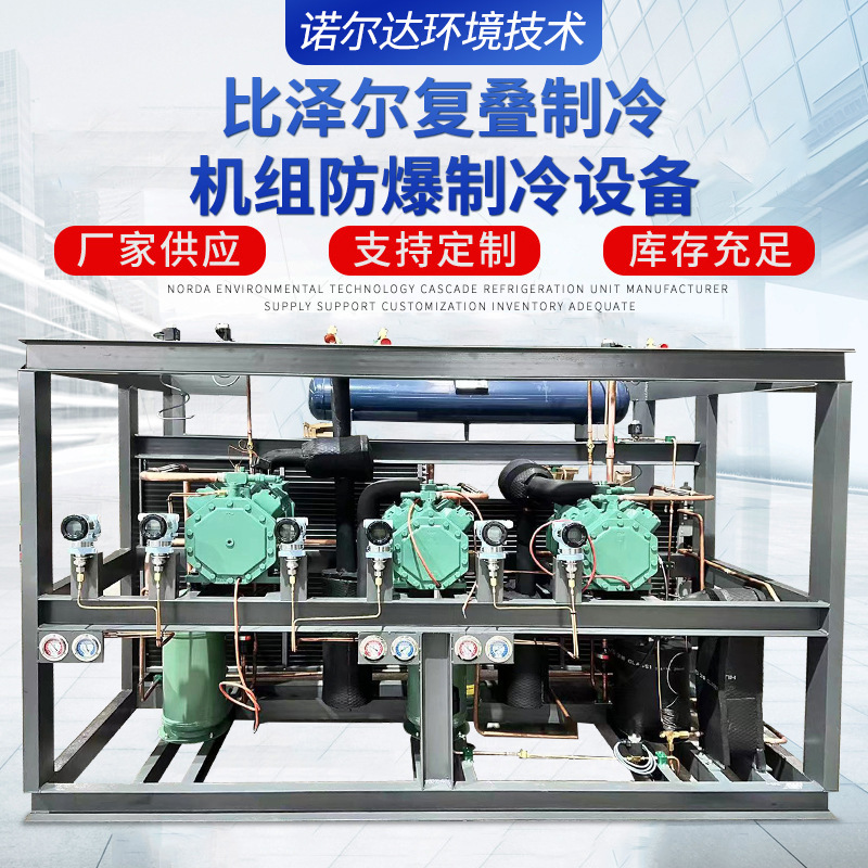 厂家供应比泽尔复叠制冷机组防爆制冷设备冷库制冷机组
