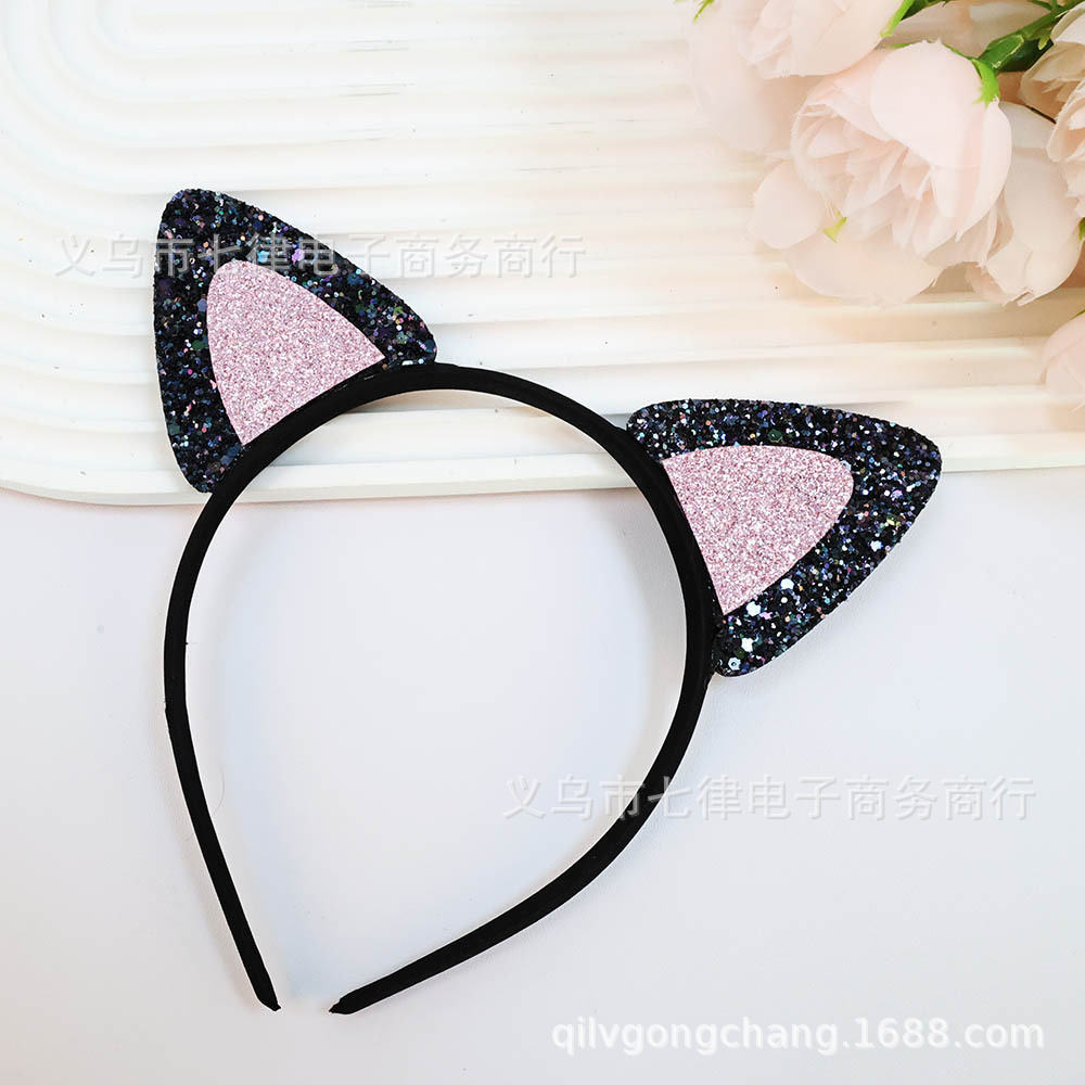 Amazon popular tema de Halloween diadema oreja de gato horquilla BB clip decoración del partido super suave diadema de oreja de gato image 13