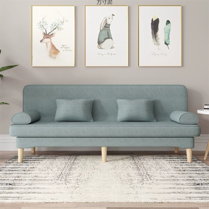 Небольшая квартира тканый диван Простой квартира Аренда комнаты гостиная складная одна-две тройки онлайн красный диван-кровать оптом