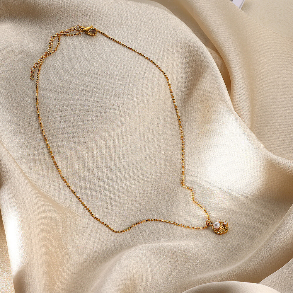 9g Weight 0.03µm-0.05µm Gold Plating Thickness PVD Coated Gold Plating Process Lobster Trigger Clasp Closure Clasp Closure Type 18K Real Gold Plated Plating Material 304 Stainless Steel Pendant Material Pearl, Zircon Inlay Material Pendant Necklace Classification 304 Stainless Steel Chain Material Paperclip Chain, ball chain, cable chain Chain Type 1 Piece Quantity Casual, Daily Occasion 304 Stainless Steel Material Sun, Flower, Bow Knot Pattern Unisex Gender IG Style Style Waterproof Non Tarnish, Three-dimensional, Inlay, Hypoallergenic Craft Gold Color PVD Coated Real Gold Plated Sun Flower Bow Knot 304 Stainless Steel IG Style Waterproof Non Tarnish 304 Stainless Steel Lobster Trigger Clasp Closure Pendant Necklace 8