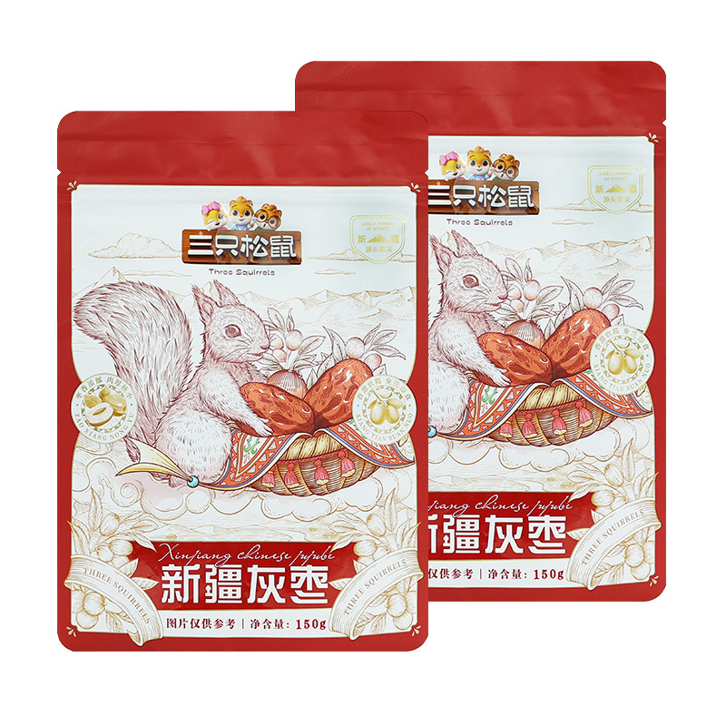 三只松鼠新疆灰枣150g袋装即食免洗枣便携休闲零食枣子包邮