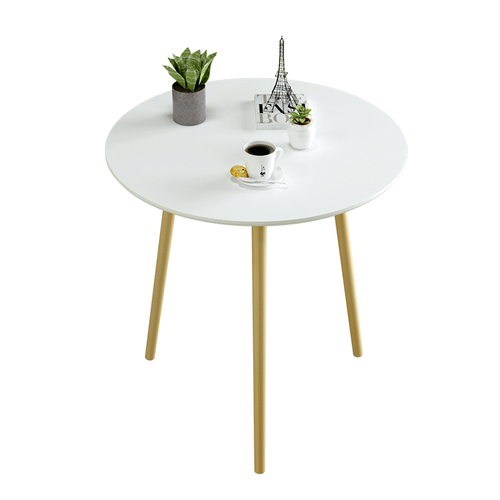 Balcony small round table ins style corner table sofa side table living room small coffee table movable table European style simple tea table