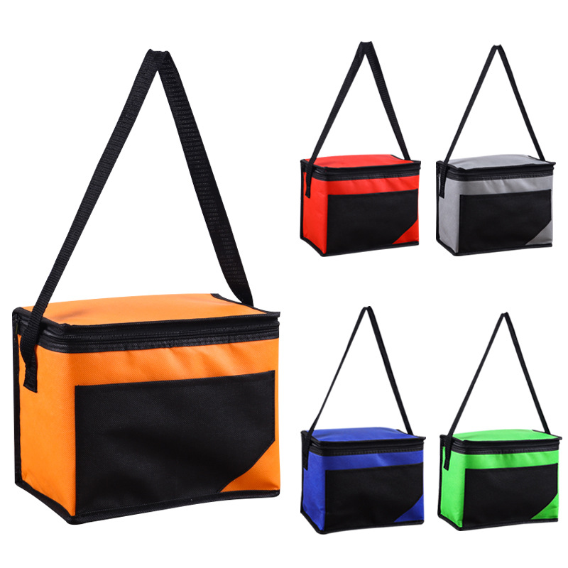 rectangle Non-woven fabric aluminum foil Cake Cooler bag portable Non-woven fabric Cooler bag increase in height thickening Ice pack wholesale