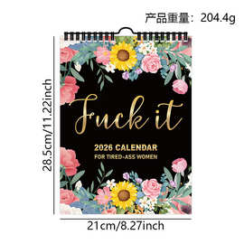 跨境新品疲惫不堪日历女性2026 Calendar For Tired-Ass Women