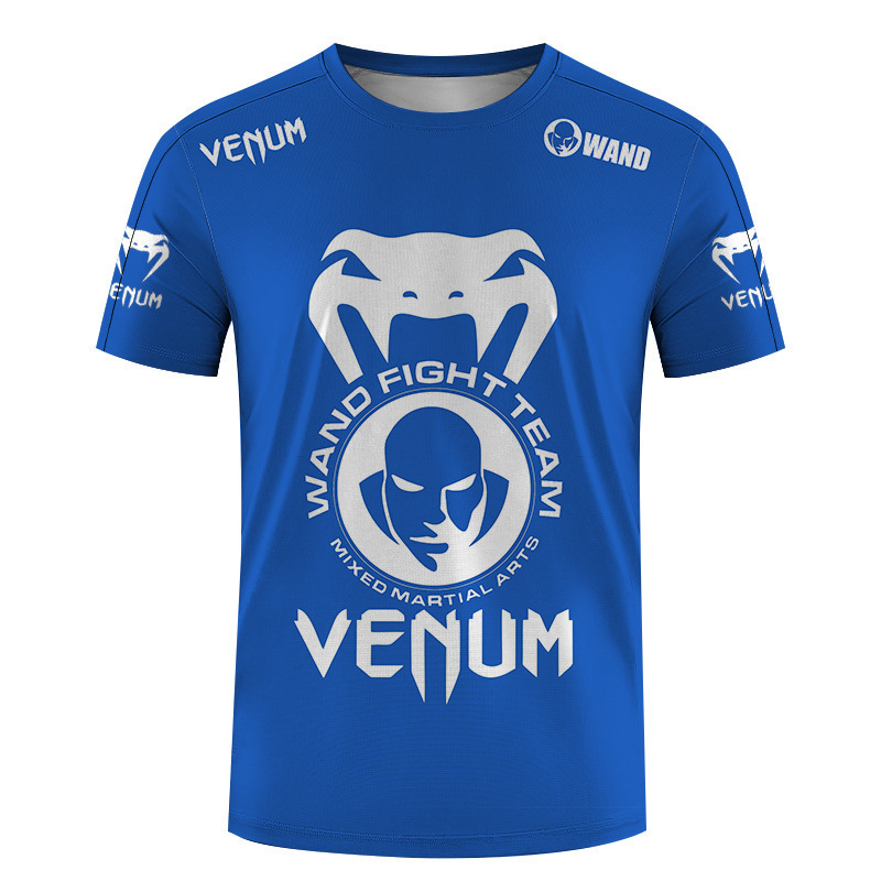 Venum Fighting Training Boxing Fighting Wear Men's Bodysuit Cross-Border Fashion Short-Sleeved T-Shirt