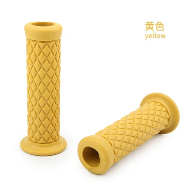 handle cover, Motorcycle Safety Supplies - ling-shaped-retro-handle-glue-with-holes-yellow