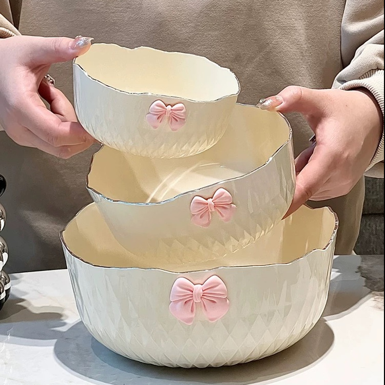 高颜值沙拉碗家用客厅茶几零食瓜子摆放盘高级干果糖果盘前台盘子