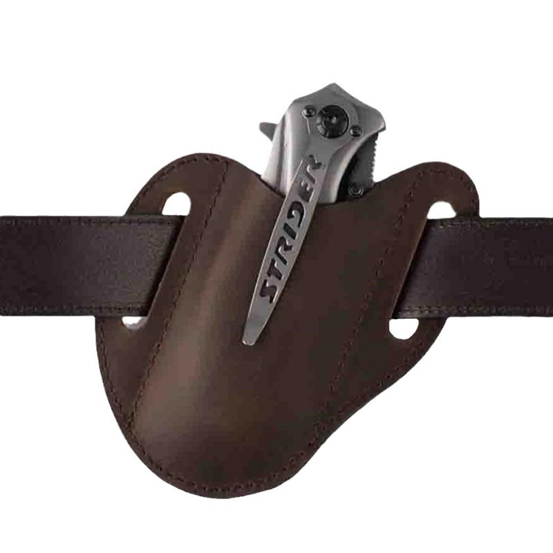 (2개) 미친 말 모방 가죽 아마존 뜨거운 판매 재고 EDC 전술 칼 세트 접는 칼 칼집 크로스 국경 야외 칼 세트