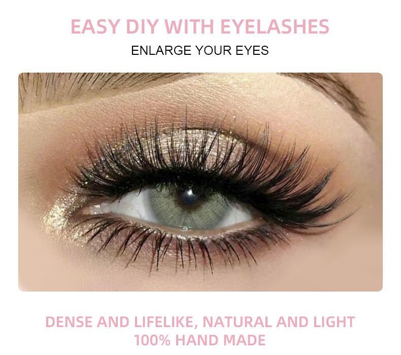 New  single cluster natural large capacity eyelashes, segmented hair, daily DIY grafting eyelashes_voghion.com