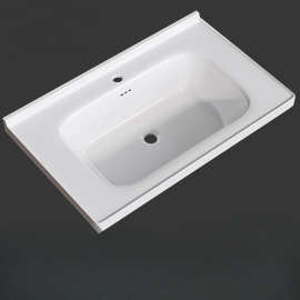 洗手盆盆洗脸盆陶瓷一体卫生间台面洗漱盆半嵌入式台中盆