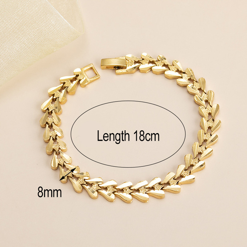 Fashion Rhombus Brass Plating Bracelets 1 Piece
