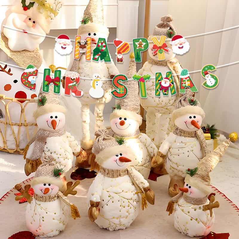 祝日パーティー用品クリスマス旗三角旗花横断幕紙道具装飾品|undefined