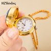 Rotating children's pocket watch for elementary school students suitable for men and women, necklace, spinning top, South Korea