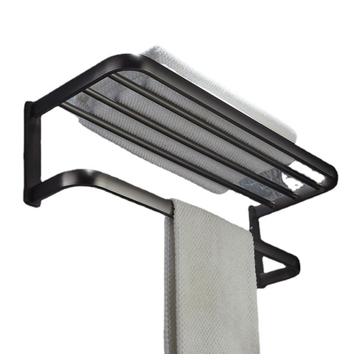 All-copper shower gun gray bathroom towel rack set, bathroom shelf, bathroom hanging storage rack, bathroom accessories