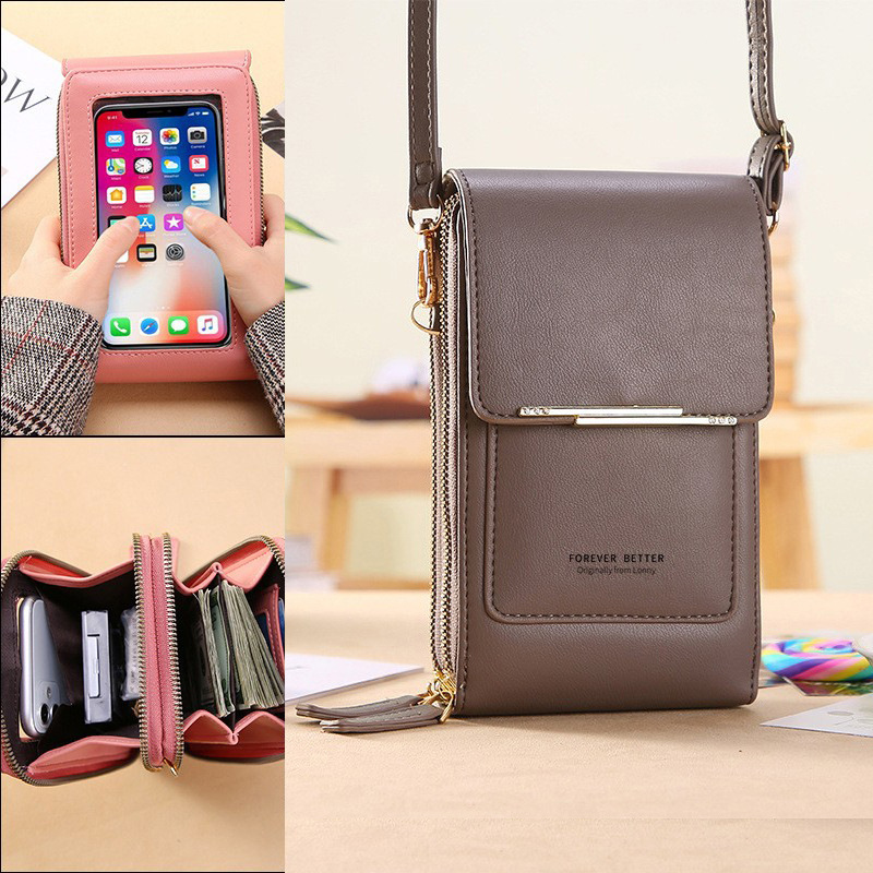 Touch Screen Phone Bag Women's Small Crossbody Cute Small Bag for Mobile Phone Fashion Key Coin Bag Vertical Touch Screen Phone Bag Women's Small Crossbody Cute Small Bag for Mobile Phone Fashion Key Coin Bag Vertical
