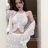 Модный универсальный женский летний новый жилет с вышивкой крючком для отдыха, короткий жилет для женщин
